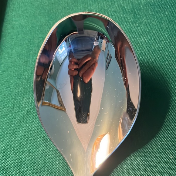 Pottery Barn Arc flatware set; 1 serving fork & 1 spoon; 18/8 stainless steel. - Picture 7 of 8